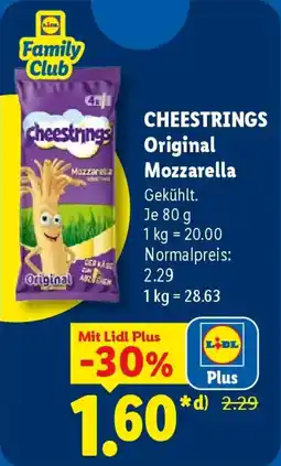 Lidl CHEESTRINGS Original Mozzarella Angebot