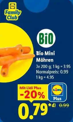 Lidl Bio Mini Möhren Angebot