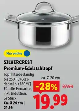 Lidl SILVERCREST Premium-Edelstahltopf Angebot