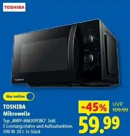 Lidl TOSHIBA Mikrowelle Angebot
