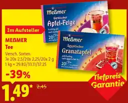 Lidl MEßMER Tee Angebot