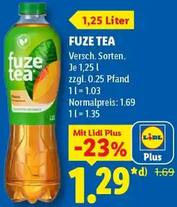 Lidl Fuze tea Angebot