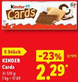 Lidl KINDER Cards Angebot