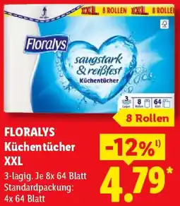 Lidl FLORALYS Küchentücher XXL Angebot