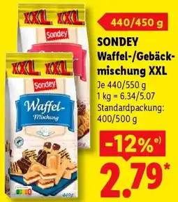 Lidl SONDEY Waffel-/Gebäckmischung XXL Angebot