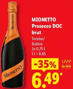 Lidl MIONETTO Prosecco DOC brut Angebot