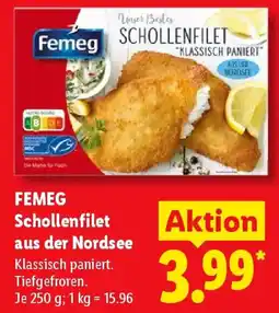 Lidl FEMEG Schollenfilet aus der Nordsee Angebot