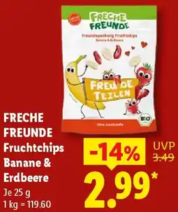 Lidl FRECHE FREUNDE Fruchtchips Banane & Erdbeere Angebot