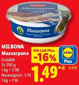 Lidl MILBONA Mascarpone Angebot