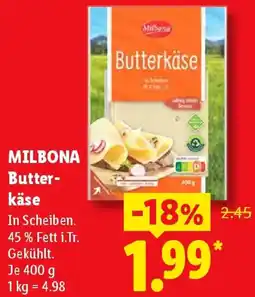 Lidl MILBONA Butterkäse Angebot