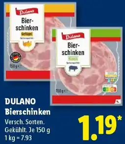 Lidl DULANO Bierschinken Angebot