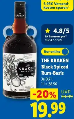 Lidl THE KRAKEN Black Spiced Rum-Basis Angebot