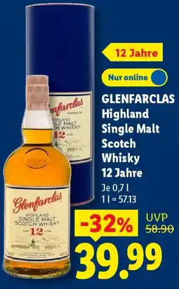 Lidl GLENFARCLAS Highland Single Malt Scotch Whisky 12 Jahre Angebot