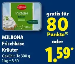 Lidl MILBONA Frischkäse Kräuter Angebot