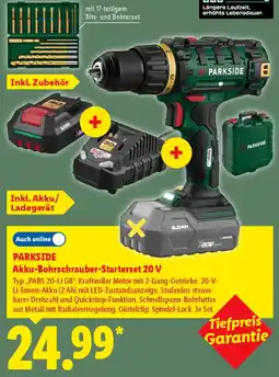Lidl PARKSIDE Akku-Bohrschrauber-Starterset 20 V Angebot