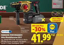 Lidl PARKSIDE PERFORMANCE Akku-Kombihammer 20 V Angebot