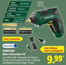 Lidl PARKSIDE Akku-Schrauber 4 V Angebot