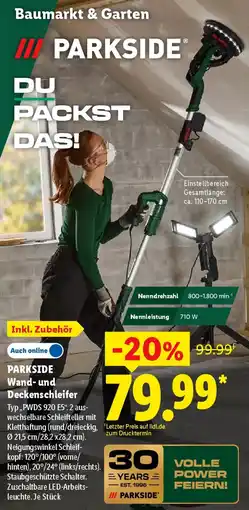 Lidl PARKSIDE Wand und Deckenschleifer Angebot