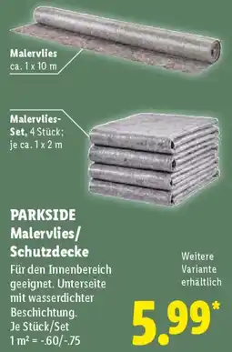 Lidl PARKSIDE Malervlies/Schutzdecke Angebot