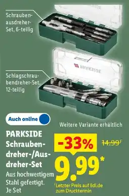Lidl PARKSIDE Schrauben/Ausdreher-Set Angebot