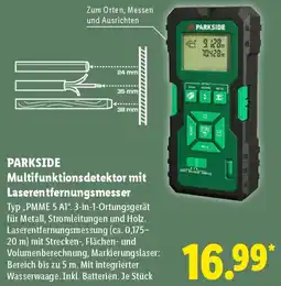 Lidl PARKSIDE Multifunktionsdetektor mit Laserentfernungsmesser Angebot