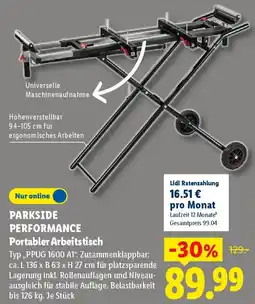 Lidl PARKSIDE PERFORMANCE Portable Arbeitstisch Angebot