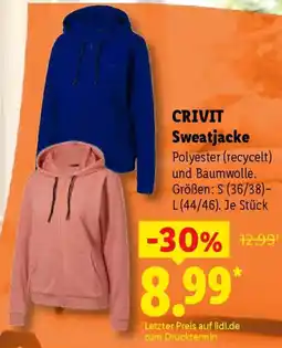Lidl CRIVIT Sweatjacke Angebot