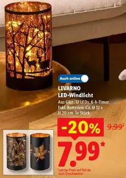 Lidl LIVARNO LED-Windlicht Angebot