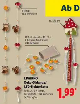 Lidl LIVARNO Deko-Girlande/ LED-Lichterkette Angebot