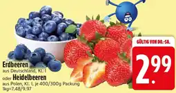 Edeka Erdbeeren oder Heidelbeeren Angebot