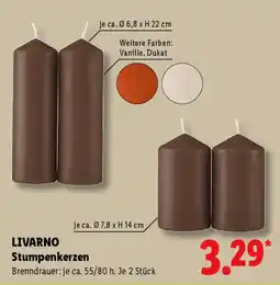 Lidl LIVARNO Stumpenkerzen Angebot