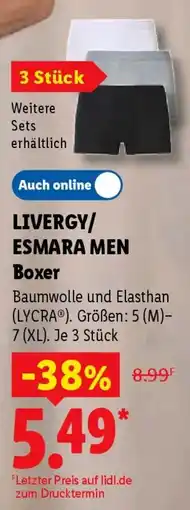 Lidl LIVERGY/ESMARA MEN Boxer Angebot