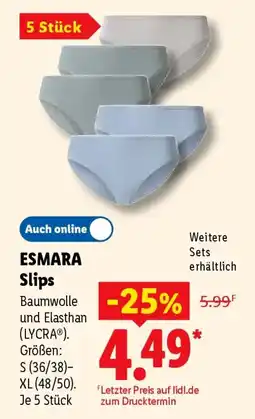 Lidl ESMARA Slips Angebot