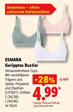 Lidl ESMARA Geripptes Bustier Angebot