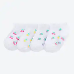 NKD Baby-Mädchen-Sneaker-Socken mit Frucht-Motiven, 4er-Pack Angebot