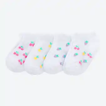 NKD Baby-Mädchen-Sneaker-Socken mit Frucht-Motiven, 4er-Pack Angebot