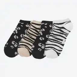 NKD Damen-Sneaker-Socken mit Animal-Muster, 4er-Pack Angebot