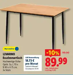 Lidl LIVARNO Esszimmertisch Angebot