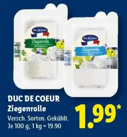Lidl DUC DE COEUR Ziegenrolle Angebot