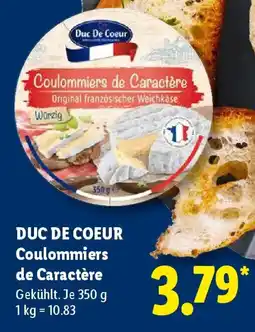 Lidl DUC DE COEUR Coulommiers de Caractère Angebot