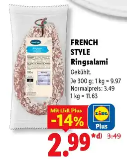 Lidl FRENCH STYLE Ringsalami Angebot