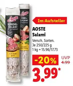 Lidl Aoste Salami Angebot