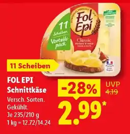 Lidl FOL EPI Schnittkäse Angebot