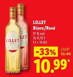 Lidl LILLET Blanc/Rosé Angebot