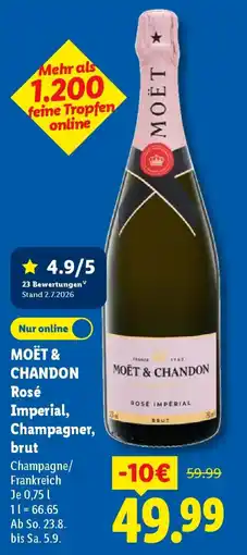Lidl MOËT & CHANDON Rosé Imperial, Champagner, brut Angebot