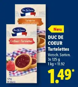 Lidl DUC DE COEUR Tartelettes Angebot