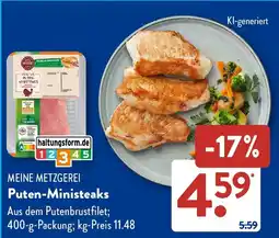 Aldi Süd MEINE METZGEREI Puten-Ministeaks Angebot