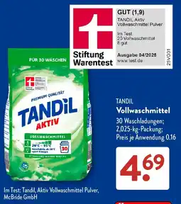 Aldi Süd TANDIL Vollwaschmittel Angebot