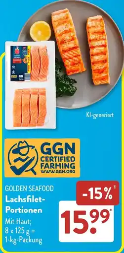 Aldi Süd GOLDEN SEAFOOD Lachsfilet- Portionen Angebot
