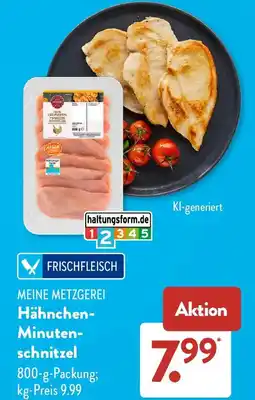 Aldi Süd MEINE METZGEREI Hähnchen- Minutenschnitzel Angebot